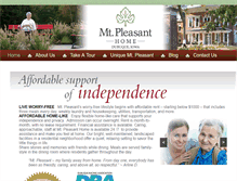 Tablet Screenshot of mtpleasanthome.org